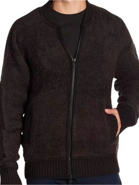 Vince Teddy Bomber Jacket Full Zip Wool Blend Size XL